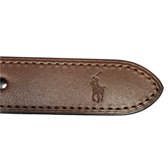 Polo Ralph Lauren Striped Logo Crest Belt 40 - Picture 6 of 10